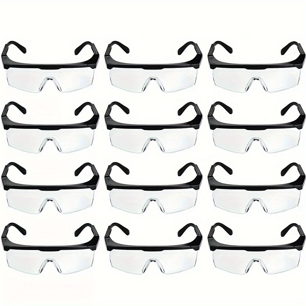 12 Pairs Hipa Glasses Clear Black Frame with Anti-Scratch Anti Fog Z87