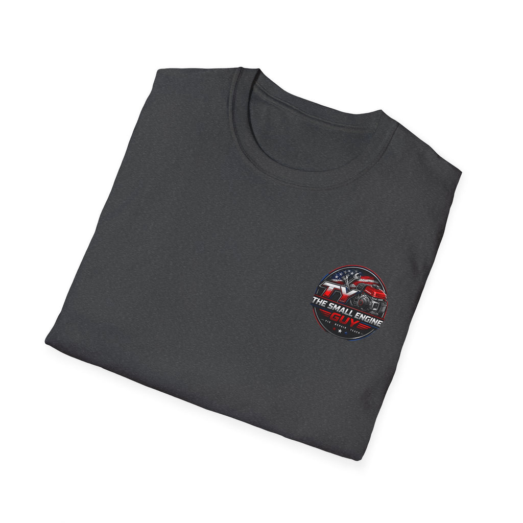 The Small Engine Guy T-Shirt | Tractor Logo, American Flag