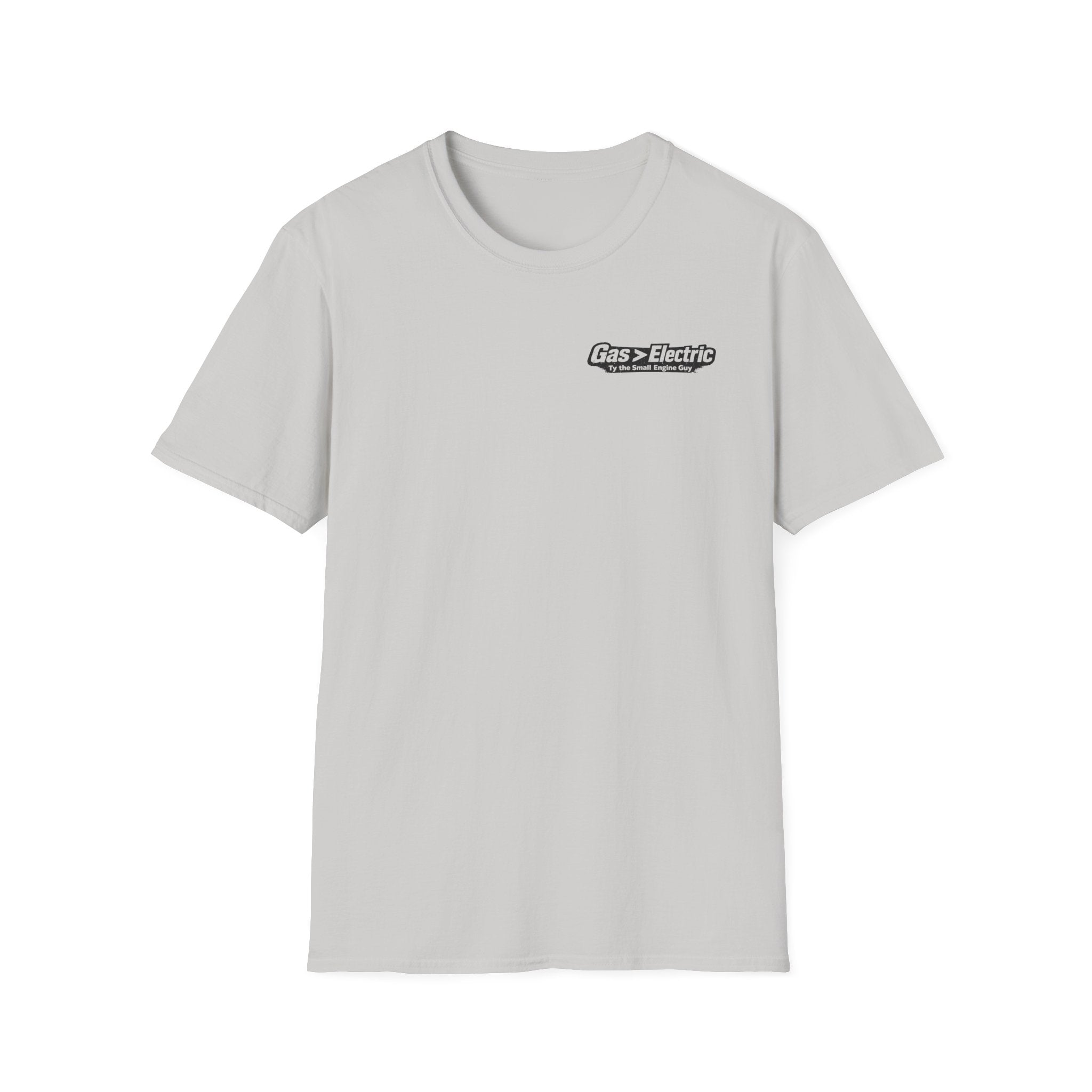 Gas > Electric T-Shirt | Real Mowers Run On Gas, Vintage Lawncare Design