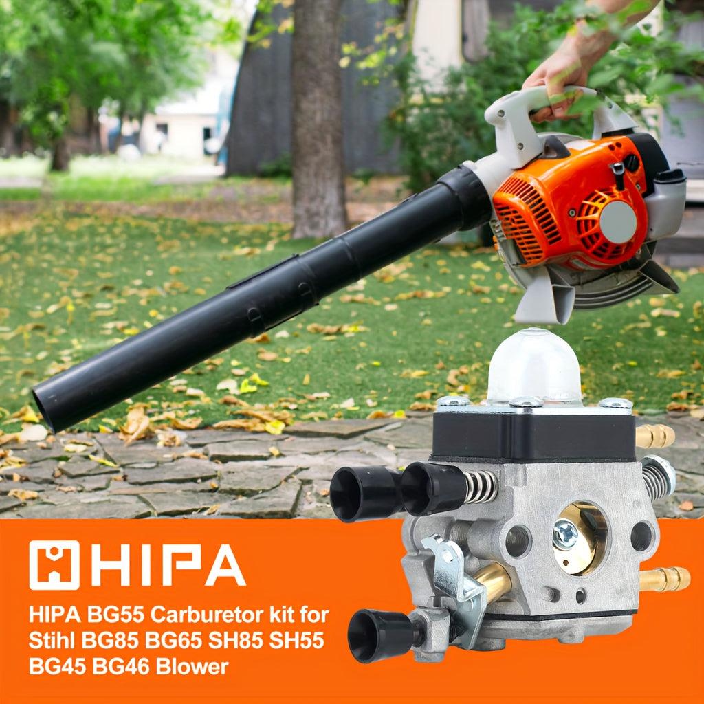 120 0606 High-Performance Carburetor Kit by Hipa - Compatible with Stihl BG45 BG46 BG55 BG65 BG85 SH55 SH85 Leaf Blowers - Gasoline-Powered, Easy Installation, and Improved Engine Efficiency