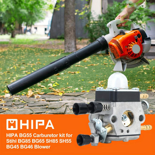 120 0606 High-Performance Carburetor Kit by Hipa - Compatible with Stihl BG45 BG46 BG55 BG65 BG85 SH55 SH85 Leaf Blowers - Gasoline-Powered, Easy Installation, and Improved Engine Efficiency