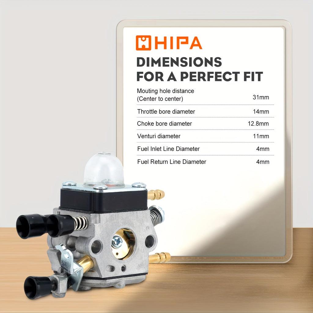 120 0606 High-Performance Carburetor Kit by Hipa - Compatible with Stihl BG45 BG46 BG55 BG65 BG85 SH55 SH85 Leaf Blowers - Gasoline-Powered, Easy Installation, and Improved Engine Efficiency
