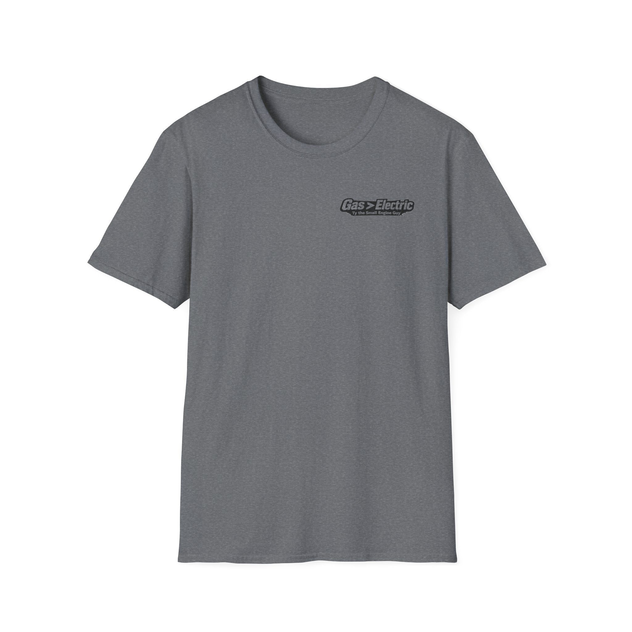 Gas > Electric T-Shirt | Real Mowers Run On Gas, Vintage Lawncare Design