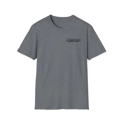 Gas > Electric T-Shirt | Real Mowers Run On Gas, Vintage Lawncare Design