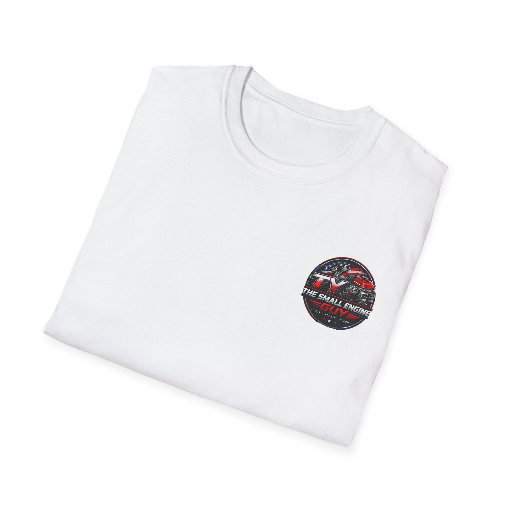 The Small Engine Guy T-Shirt | Tractor Logo, American Flag
