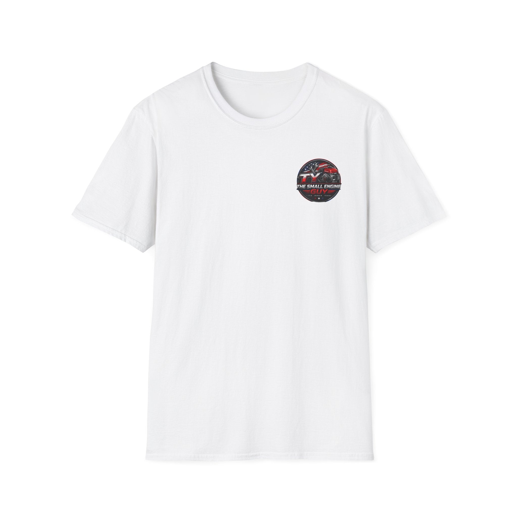 The Small Engine Guy T-Shirt | Tractor Logo, American Flag