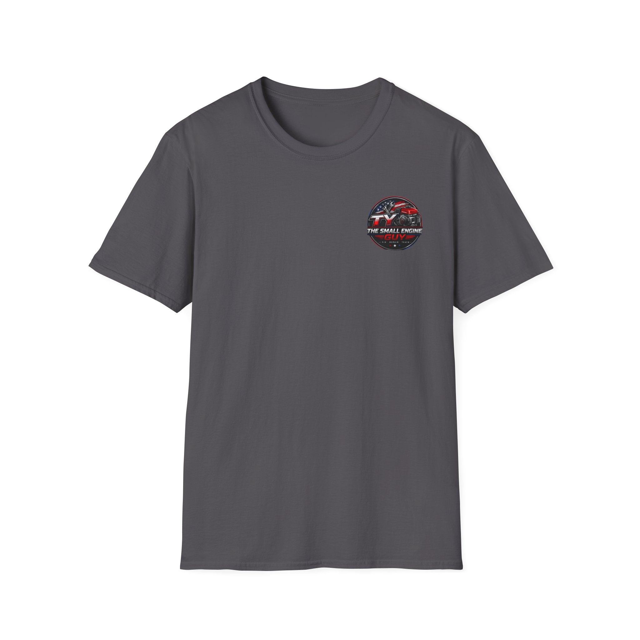 The Small Engine Guy T-Shirt | Tractor Logo, American Flag