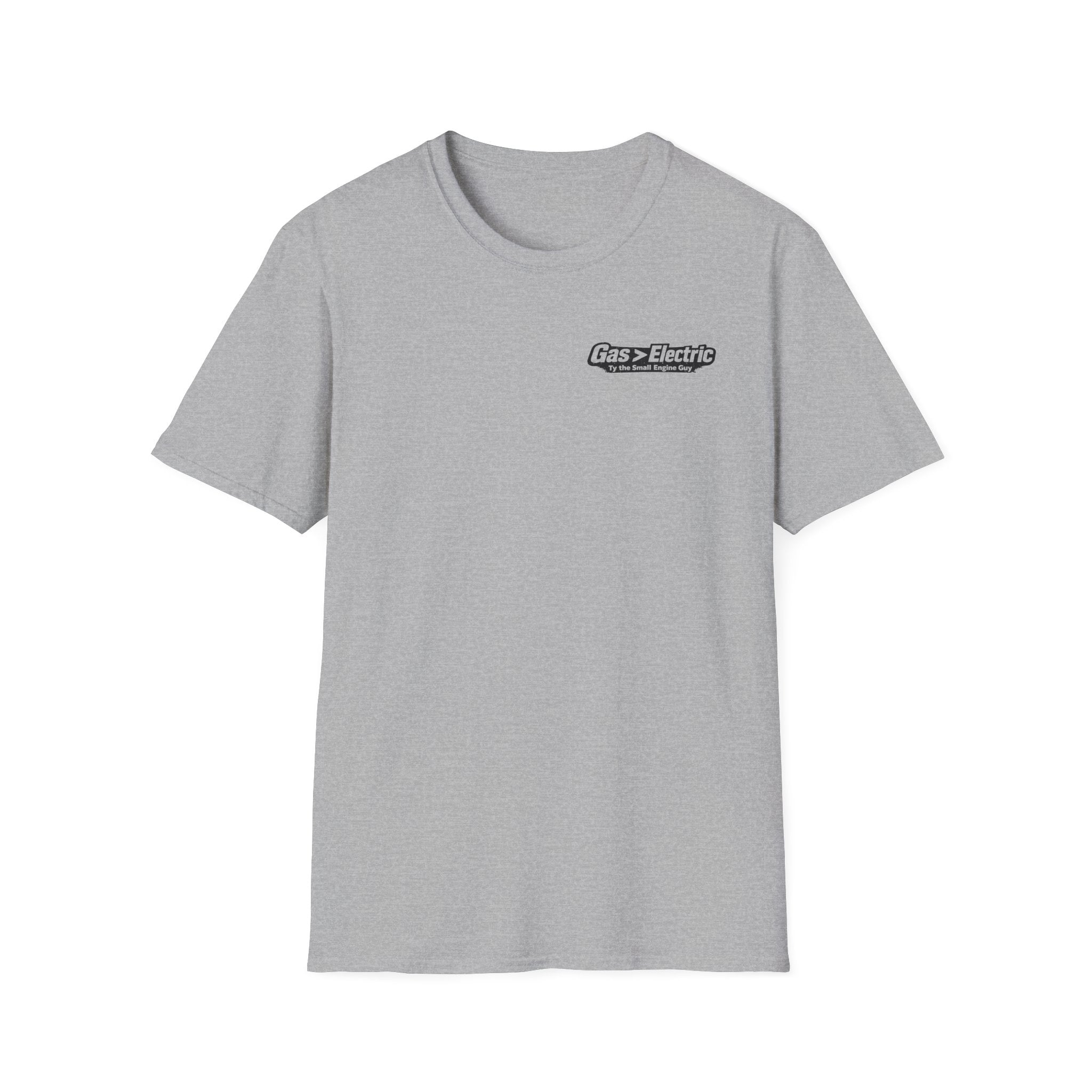 Gas > Electric T-Shirt | Real Mowers Run On Gas, Vintage Lawncare Design