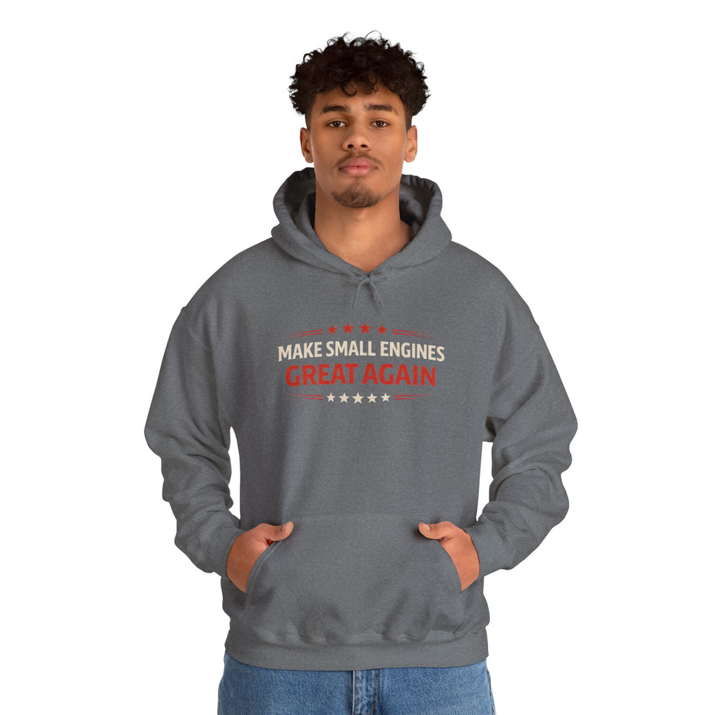 Make Small Engines Great Again Hoodie | Retro Stars Engine Repair Shirt