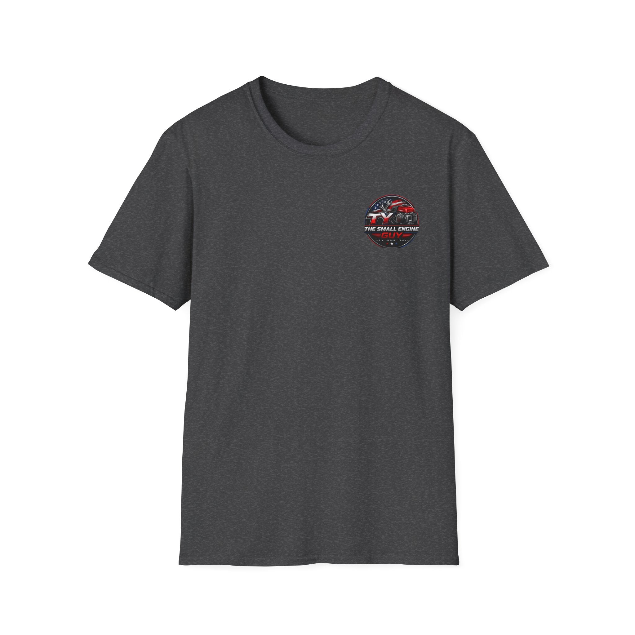 The Small Engine Guy T-Shirt | Tractor Logo, American Flag