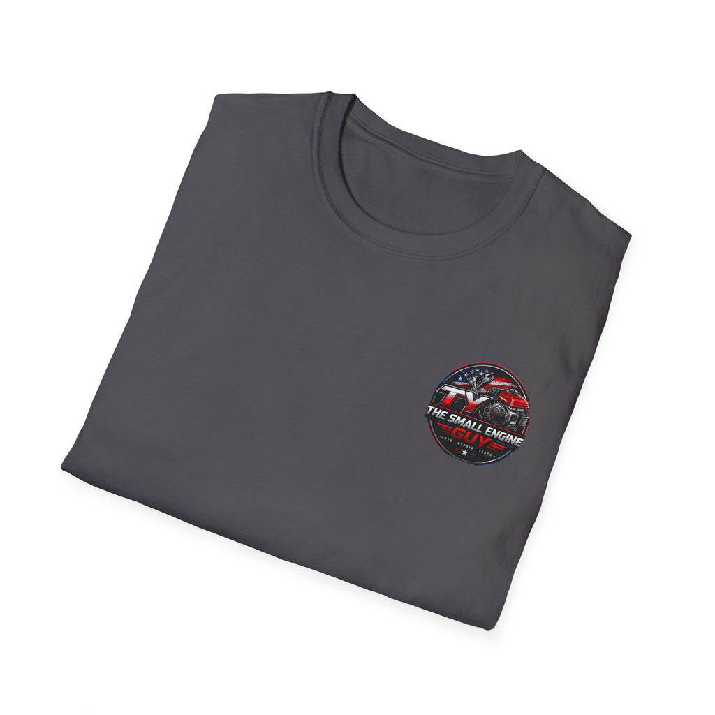 The Small Engine Guy T-Shirt | Tractor Logo, American Flag