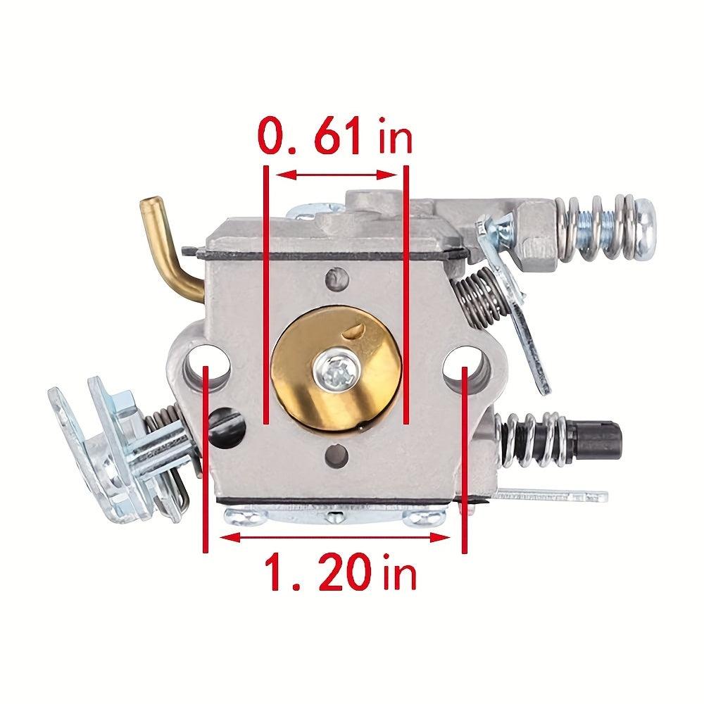 1pc Hipa Carburetor Kit Replacement For Husqvarna 41 36 136 Craftsman 358352660 Poulan 2750 Gas Chainsaws With Fuel Filter, Spark Plug, Primer Bulb, Gaskets, 0.61" Shaft