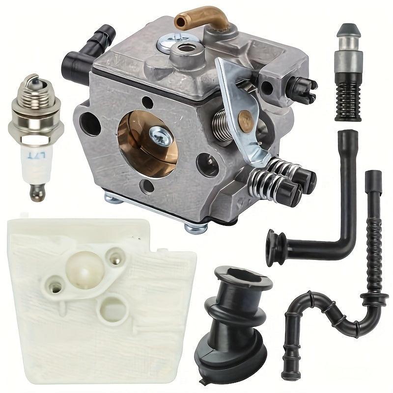 Hipa WT-194 Carburetor Kit For Stihl 024 026 MS260 024AV 024S Chainsaw, Includes Carburetor, Air Filter, Oil Filter, Spark Plug, Fuel Line, Oil Line, Intake Manifold Boot - Engine Repair And Maintenance