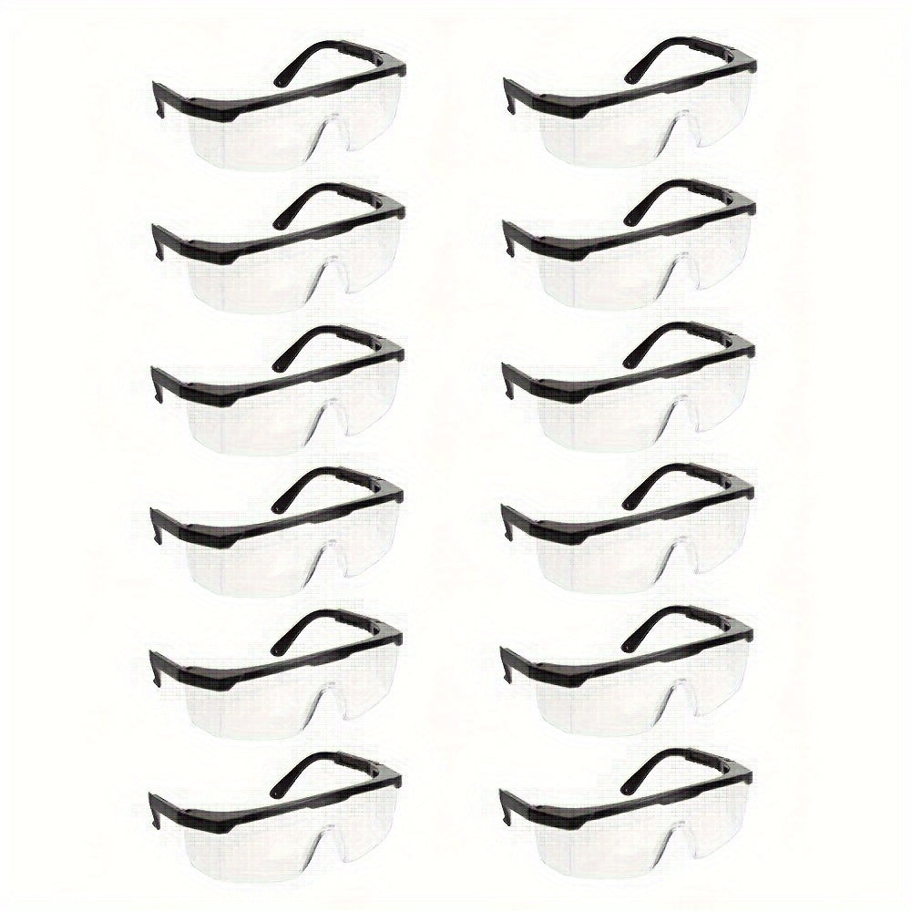 12 Pairs Hipa Glasses Clear Black Frame with Anti-Scratch Anti Fog Z87