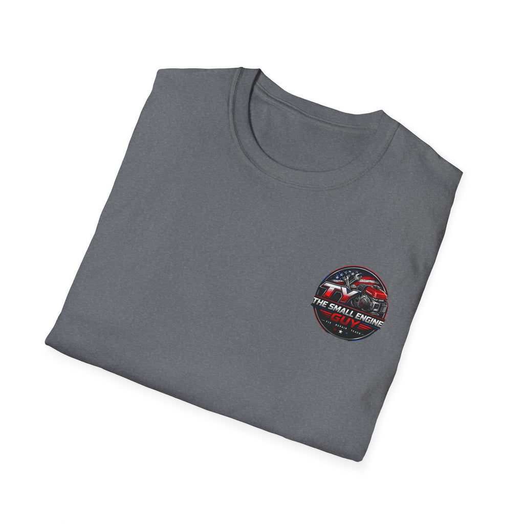 The Small Engine Guy T-Shirt | Tractor Logo, American Flag