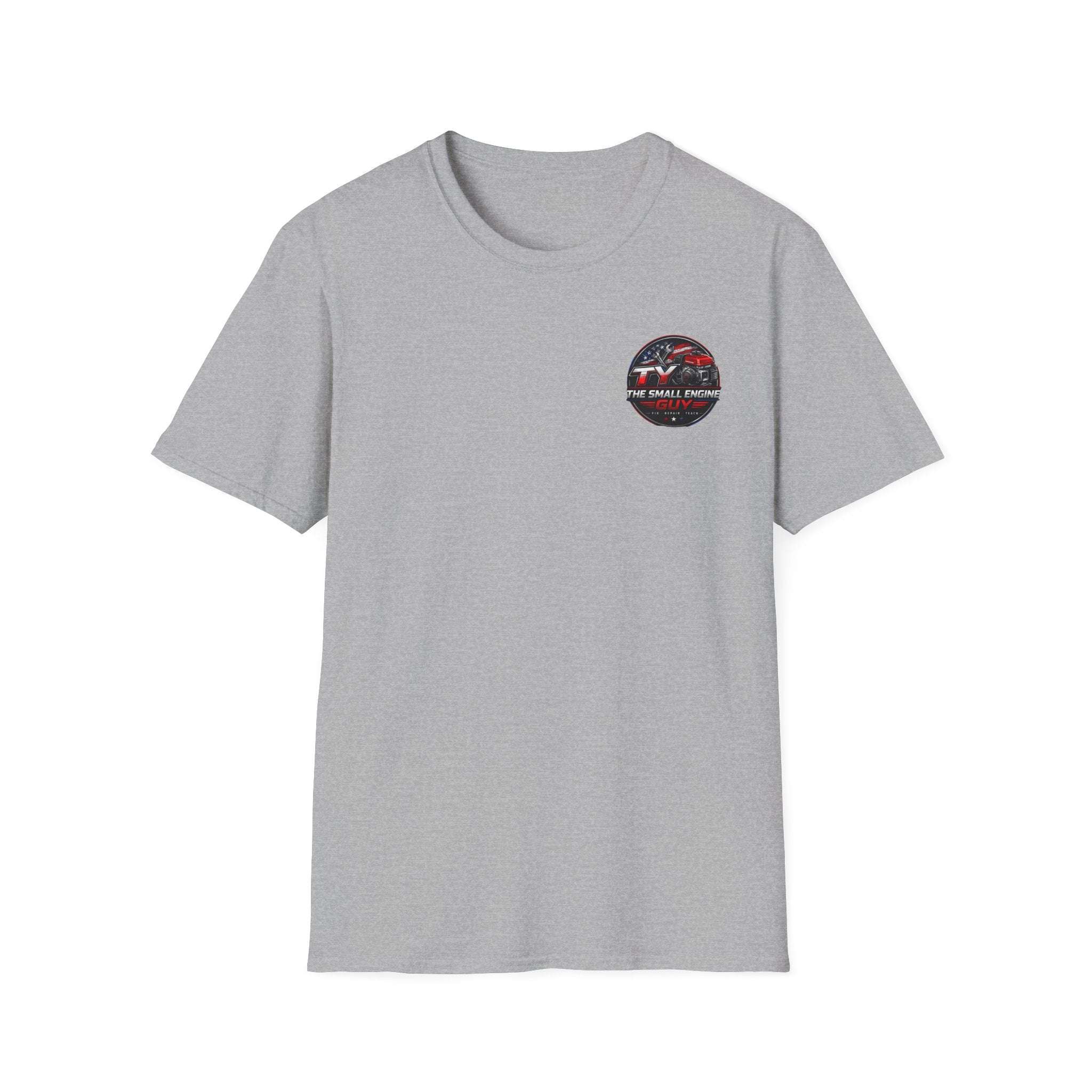 The Small Engine Guy T-Shirt | Tractor Logo, American Flag