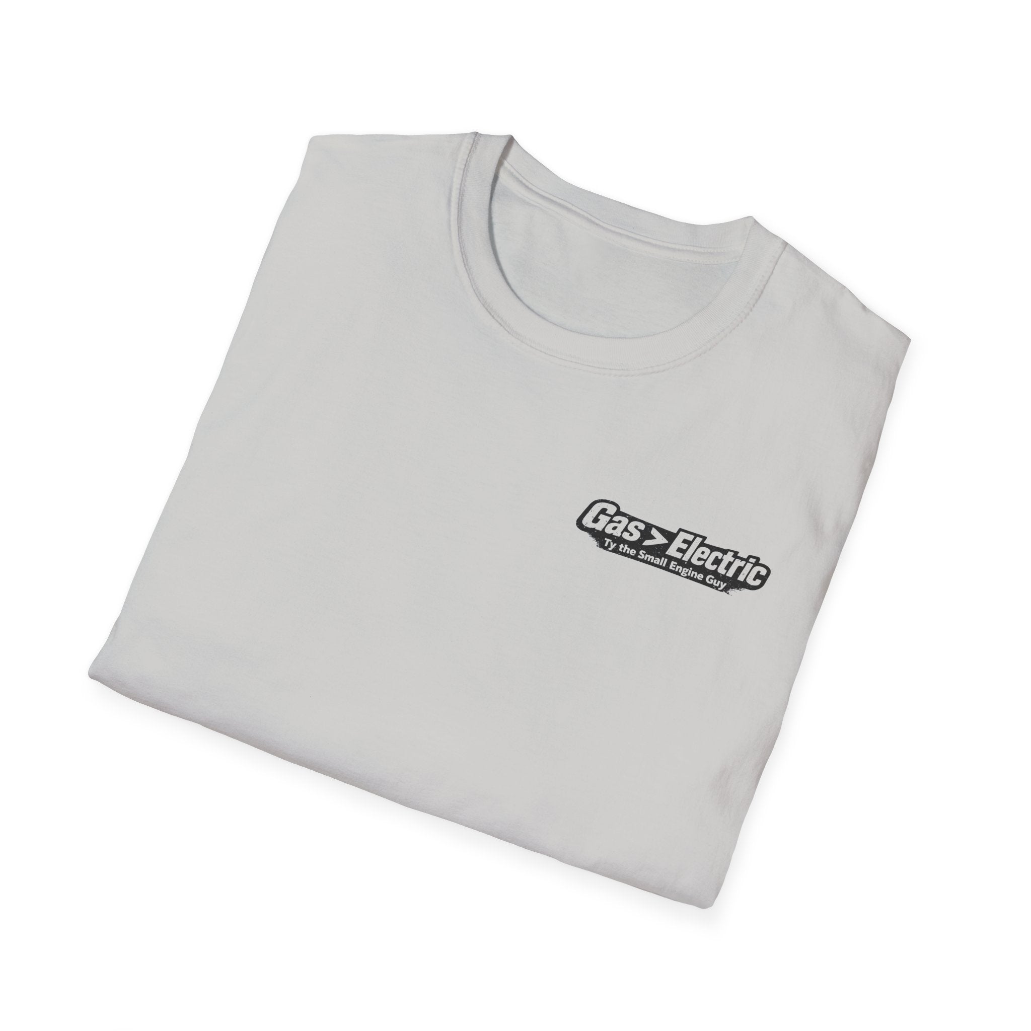 Gas > Electric T-Shirt | Real Mowers Run On Gas, Vintage Lawncare Design