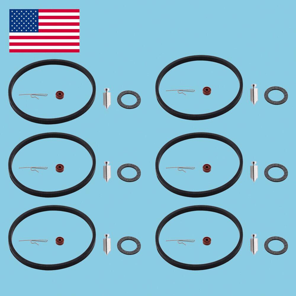 6 Carburetor Carb Needle Seat bowl gasket Repair Kit fit Tecumseh 631021B