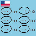 6 Carburetor Carb Needle Seat bowl gasket Repair Kit fit Tecumseh 631021B