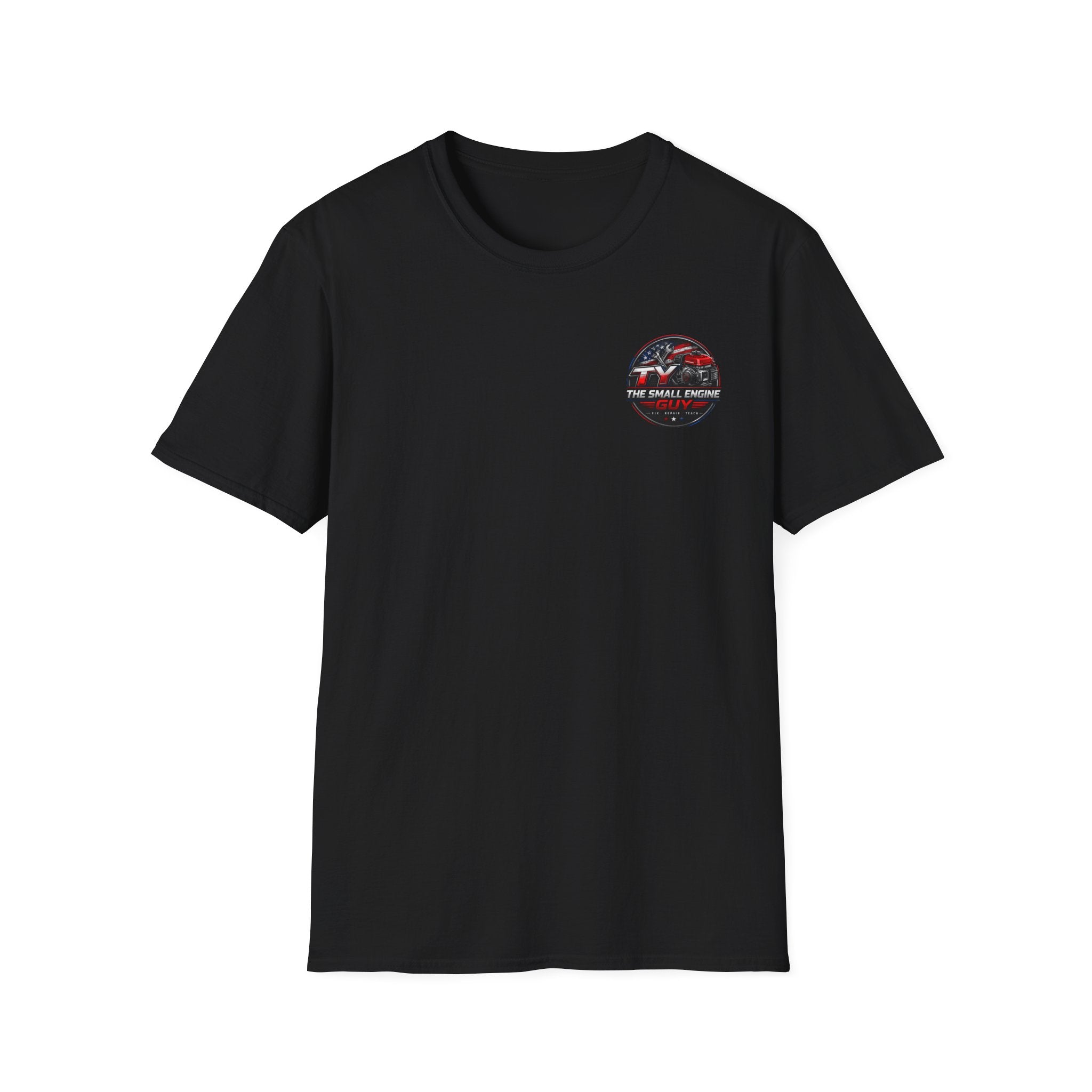 The Small Engine Guy T-Shirt | Tractor Logo, American Flag