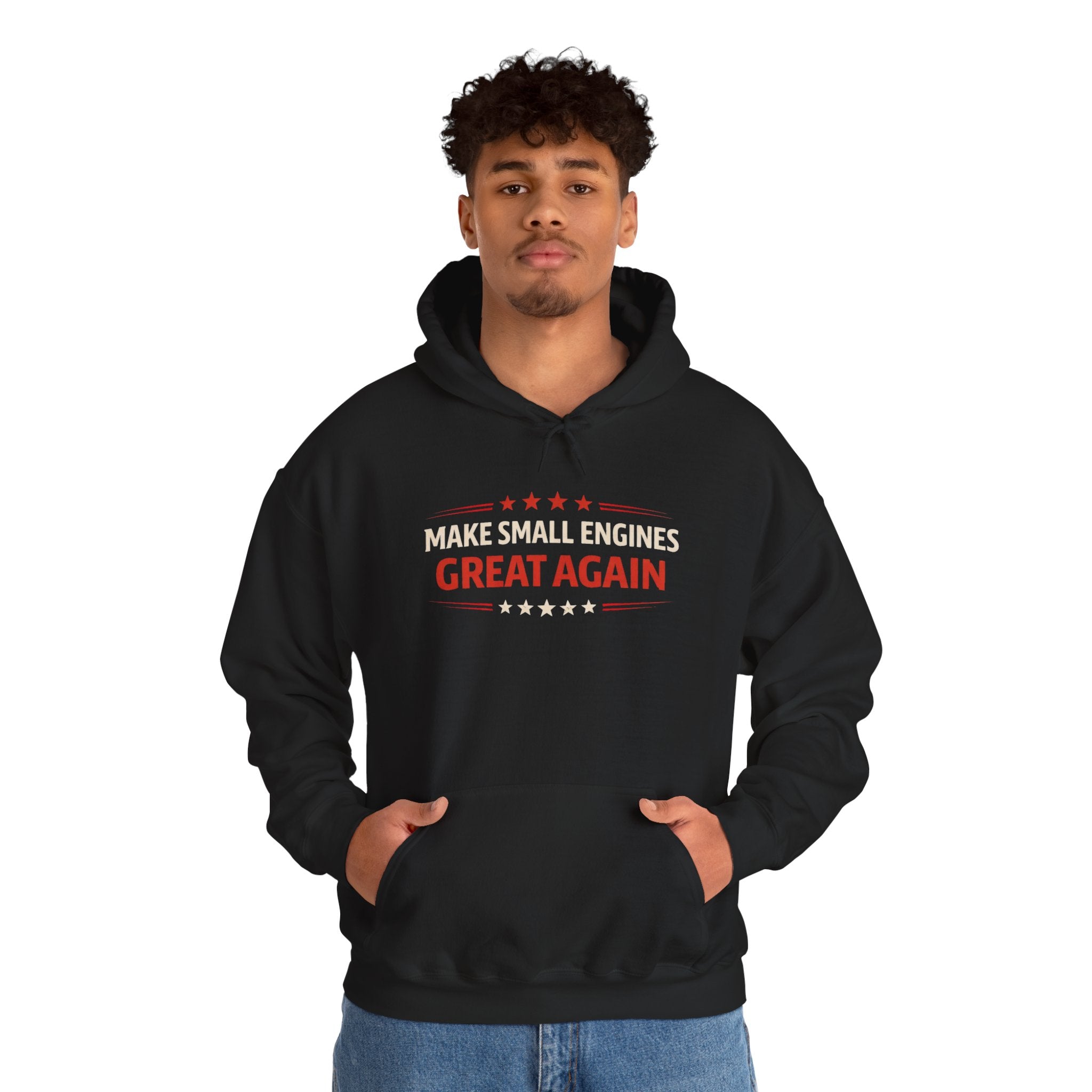Make Small Engines Great Again Hoodie | Retro Stars Engine Repair Shirt