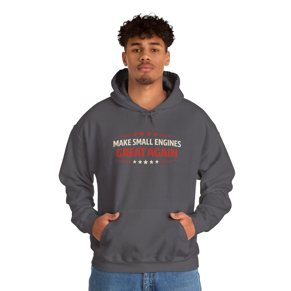 Make Small Engines Great Again Hoodie | Retro Stars Engine Repair Shirt