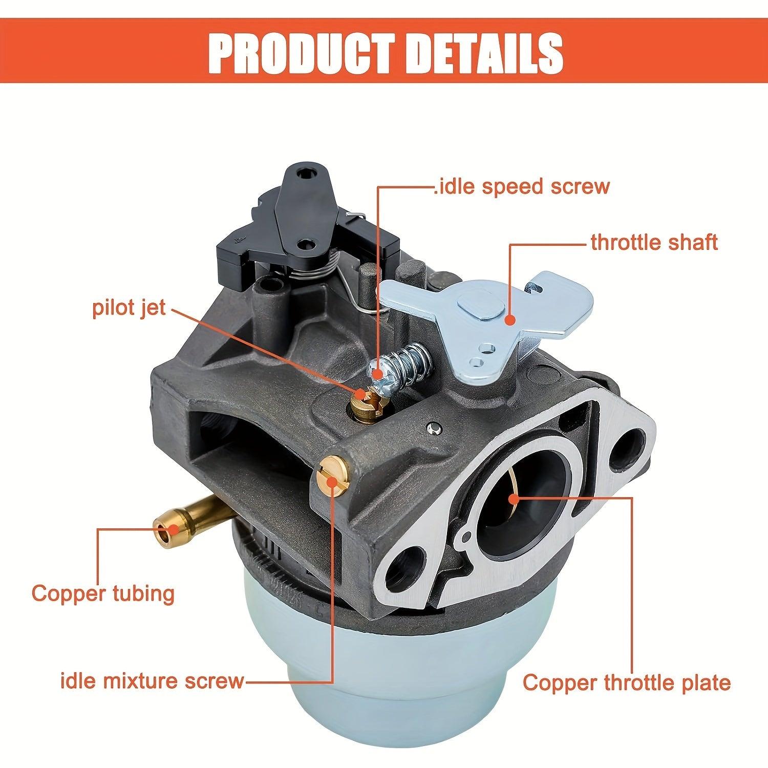 1pc Hipa 16100-Z0L-023 Carburetor Kit For GCV160/160A Engines, Fits HRB216 HRR216 Toro 20194 Lawn Mowers, 24mm Intake With Copper Tubing & Anodized Coating, Durable Throttle Plate, Engine Upgrade & Replacement Part