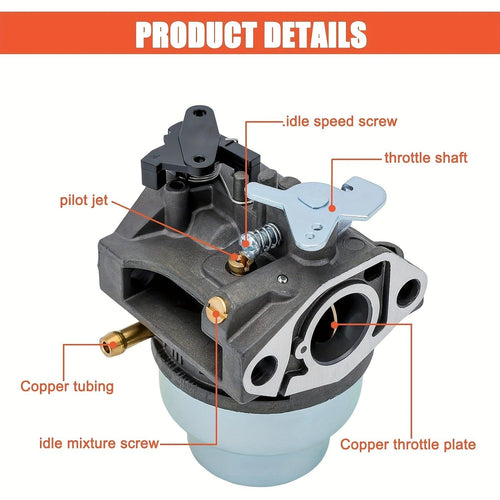 1pc Hipa 16100-Z0L-023 Carburetor Kit For GCV160/160A Engines, Fits HRB216 HRR216 Toro 20194 Lawn Mowers, 24mm Intake With Copper Tubing & Anodized Coating, Durable Throttle Plate, Engine Upgrade & Replacement Part