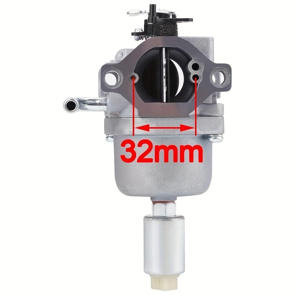 Premium Carburetor Replacement Kit - High-Quality, Complete Repair Solution for Briggs & Stratton Engines, Including Fuel Filter, Spark Plug, Gaskets, and 32mm Throttle Bore - Compatible with Models 21B877, 31M977, 31N677, 31P977, 31Q677 - Boosts Engine P