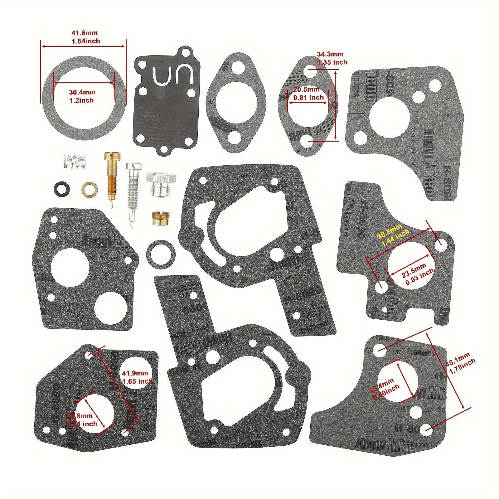 Hipa 495606 494624 80200 Carburetor Rebuild Kit for Briggs and Stratton 080201 080202 Engines Toro 62923 62924 Blower Vacuums