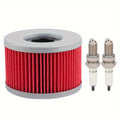 Hipa HF111 Oil Filter D8EA Spark Plug Kit For Honda Rincon 650 TRX650FA 4x4 2003-2005