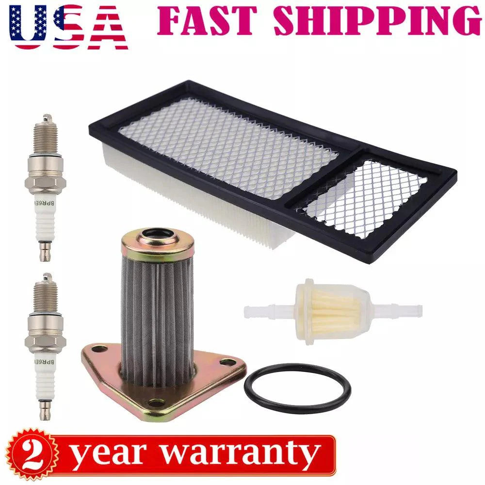 Hipa Oil Filter & Air Filter & Fuel Filter & Spark Plug Kit for E-Z-GO 4-Cycle 295cc 350cc Gas and Medalist 2, 4, 5-Passenger Vehicles and TXT Golf Cars
