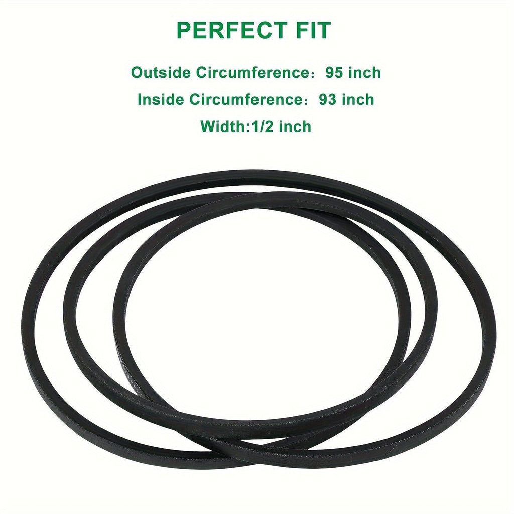 Hipa Premium V-Belt - Durable Replacement for Husqvarna GTH 220 Lawn Mower - 1/2 X 95 - Compatible with AYP, Sears, Roper Models - Ensures Smooth, Effortless Mowing Experience