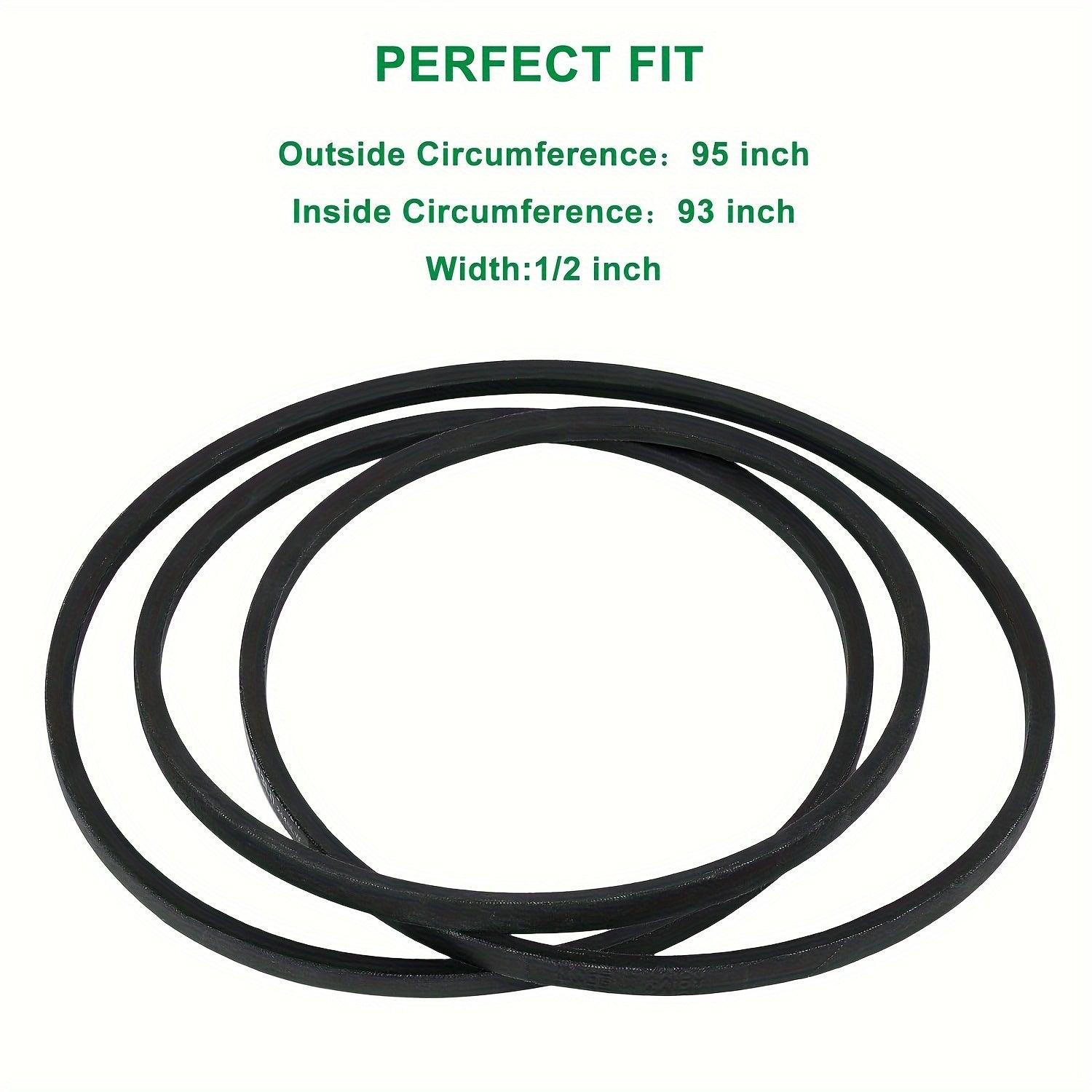 Hipa Premium V-Belt - Durable Replacement for Husqvarna GTH 220 Lawn Mower - 1/2 X 95 - Compatible with AYP, Sears, Roper Models - Ensures Smooth, Effortless Mowing Experience