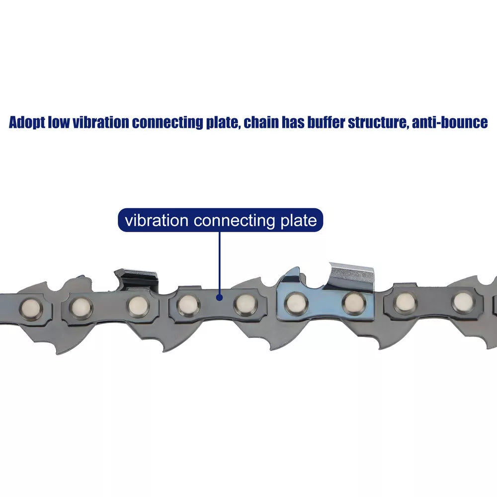 2pcs 16-Inch Chainsaw Chain 3/8" LP .050" Gauge 56DL Fits Greenworks/Echo/Makita