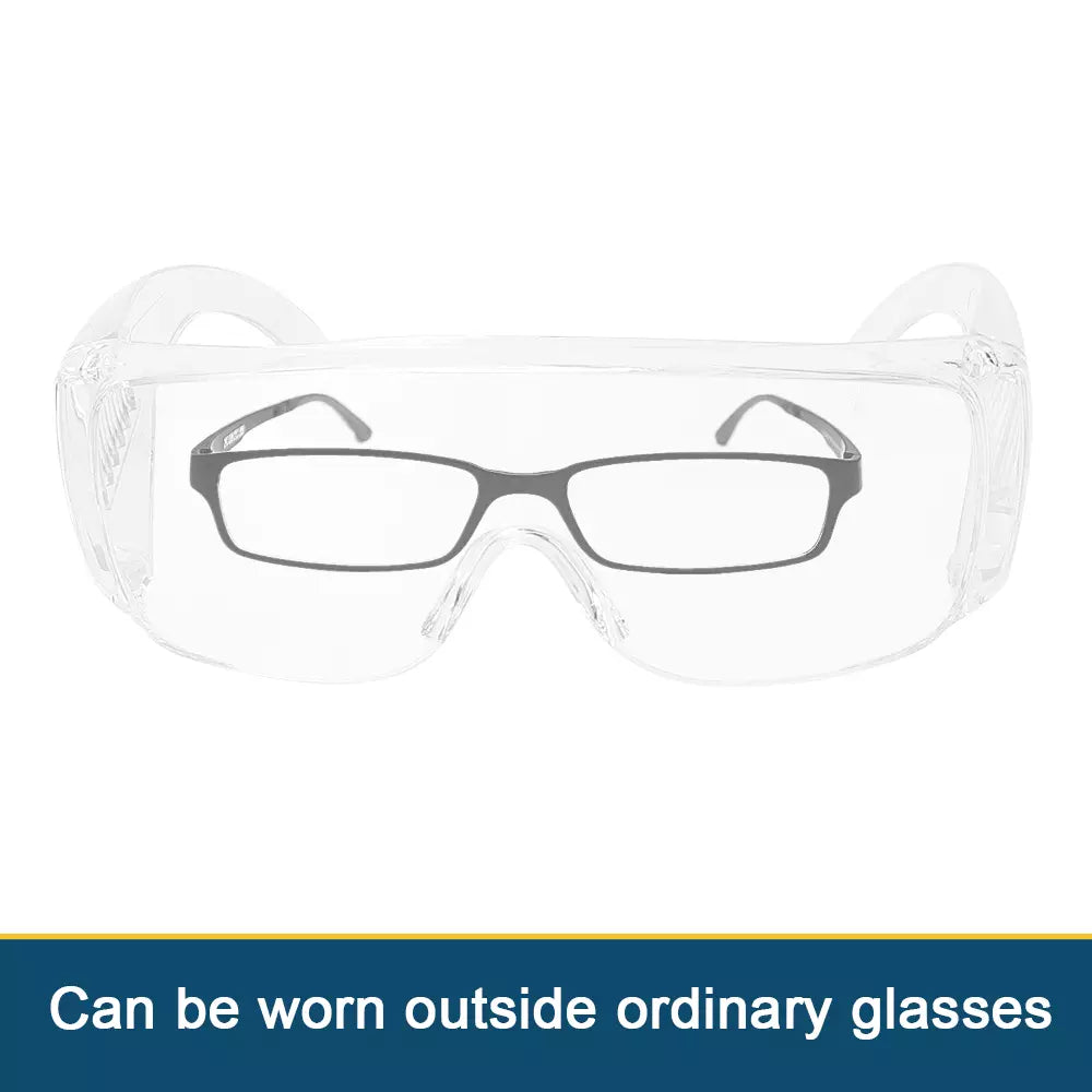 10PC Safety Goggles Glasses Lab Work Eye Protective Eyewear Clear Lens